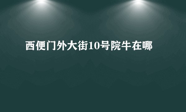 西便门外大街10号院牛在哪