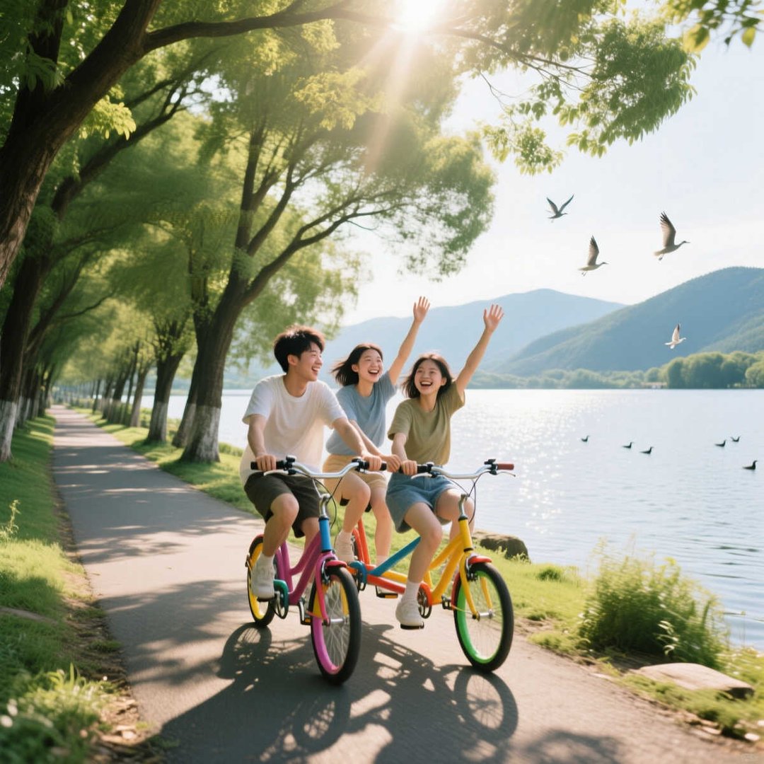 三人骑一辆自行车是什么感受？