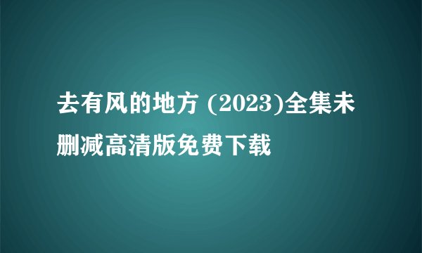 去有风的地方 (2023)全集未删减高清版免费下载