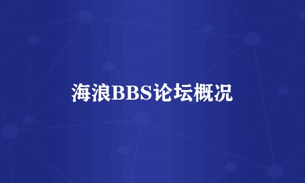 海浪BBS论坛概况
