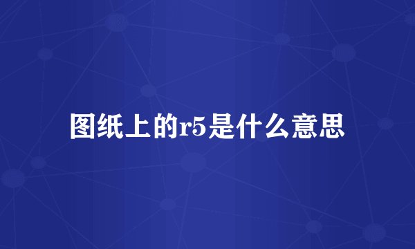 图纸上的r5是什么意思