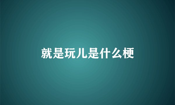 就是玩儿是什么梗