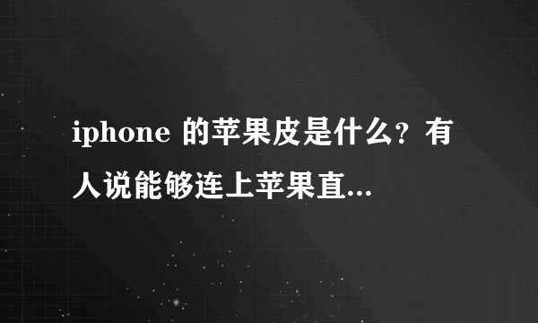iphone 的苹果皮是什么？有人说能够连上苹果直接拷贝内容是么？