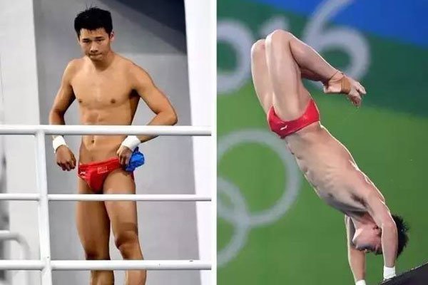 陈艾森跳水时下体为什么会凸起？