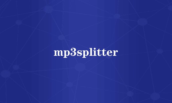 mp3splitter
