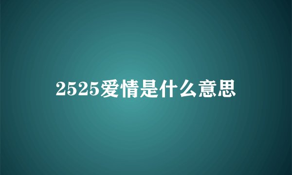2525爱情是什么意思