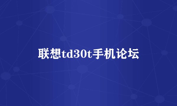 联想td30t手机论坛
