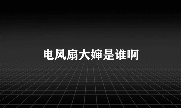 电风扇大婶是谁啊