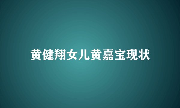 黄健翔女儿黄嘉宝现状