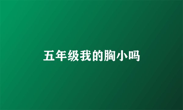五年级我的胸小吗