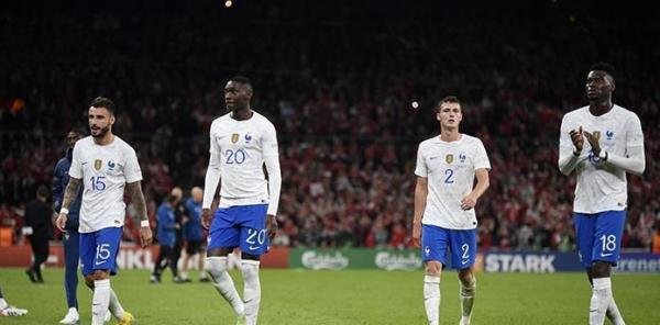 姆巴佩哑火，法国0比2遭到世界杯同组对手丹麦双杀，欧国联险些降级