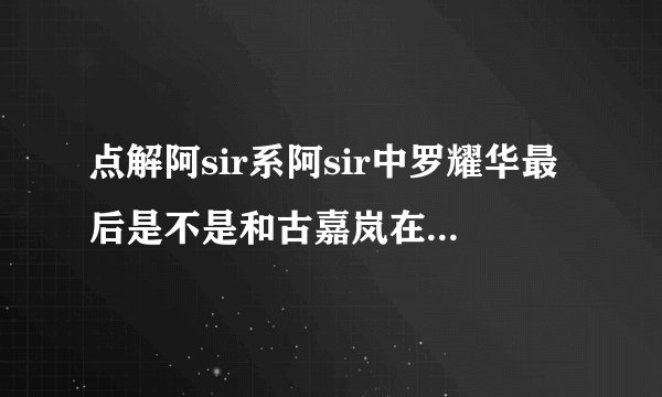 点解阿sir系阿sir中罗耀华最后是不是和古嘉岚在一起啊？