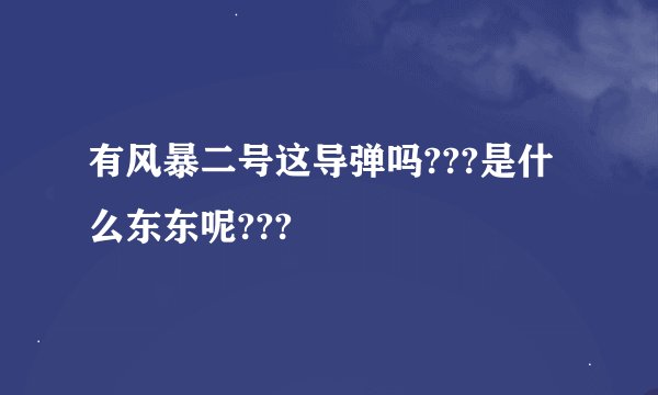 有风暴二号这导弹吗???是什么东东呢???
