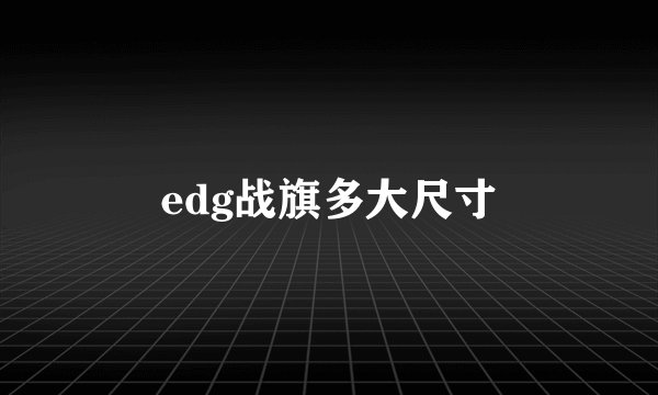 edg战旗多大尺寸