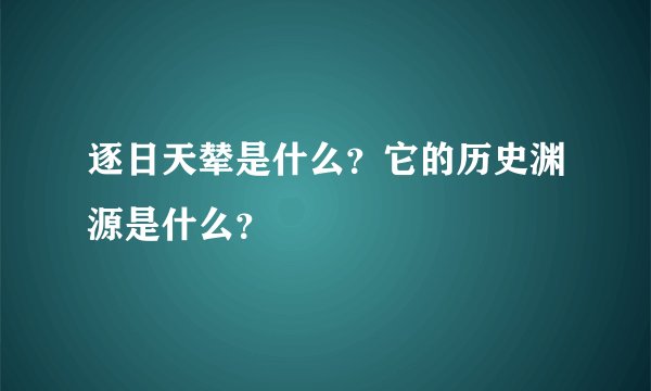 逐日天辇是什么？它的历史渊源是什么？
