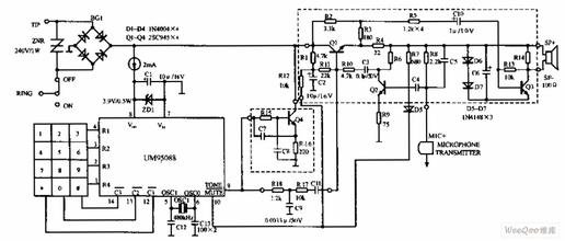 电话的电源电路图？