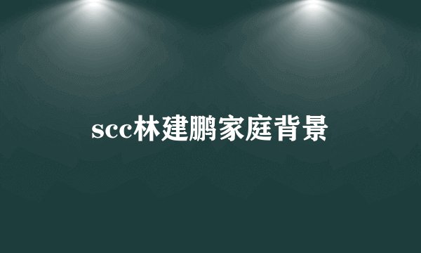 scc林建鹏家庭背景
