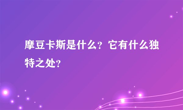 摩豆卡斯是什么？它有什么独特之处？