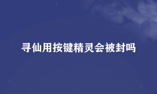 寻仙用按键精灵会被封吗