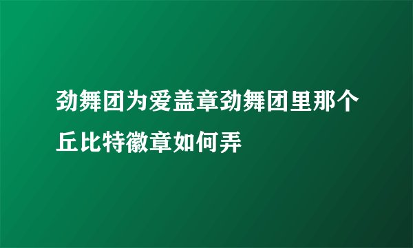 劲舞团为爱盖章劲舞团里那个丘比特徽章如何弄