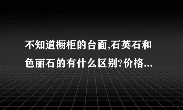 不知道橱柜的台面,石英石和色丽石的有什么区别?价格怎么样?