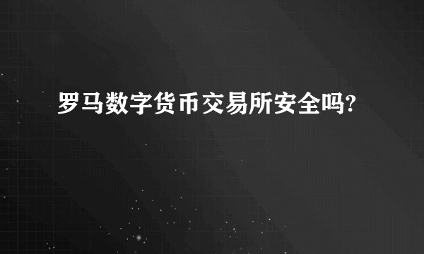 罗马数字货币交易所安全吗?