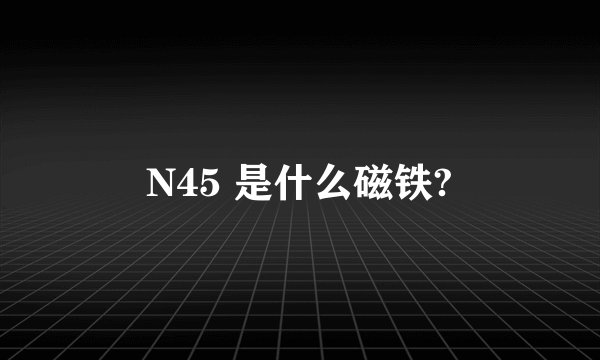 N45 是什么磁铁?
