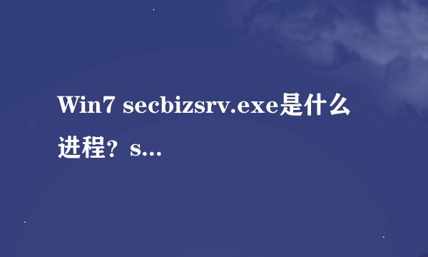 Win7 secbizsrv.exe是什么进程？secbizsrv.exe占网速流量怎么回事？