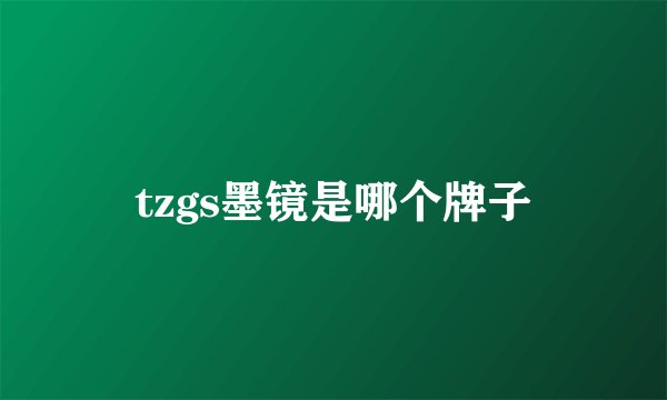 tzgs墨镜是哪个牌子