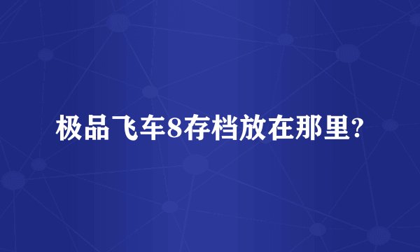 极品飞车8存档放在那里?