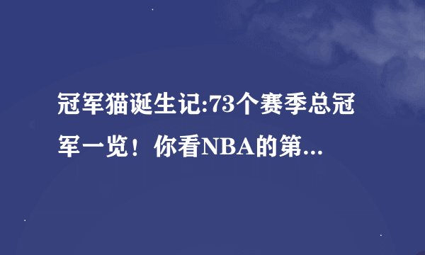 冠军猫诞生记:73个赛季总冠军一览！你看NBA的第一年，总冠军是哪队？