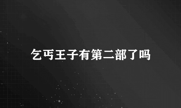 乞丐王子有第二部了吗