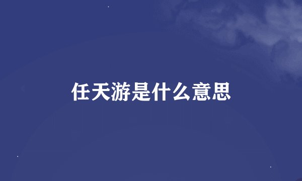 任天游是什么意思