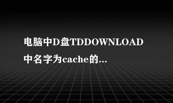 电脑中D盘TDDOWNLOAD中名字为cache的文件夹的东西可以删掉吗
