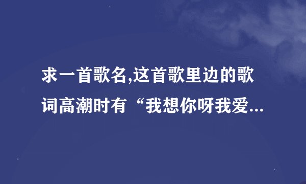 求一首歌名,这首歌里边的歌词高潮时有“我想你呀我爱你 我愿默默祝福你'求歌名！ 女生唱的