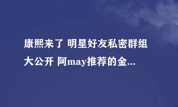 康熙来了 明星好友私密群组大公开 阿may推荐的金箔香槟酒是什么牌子的？
