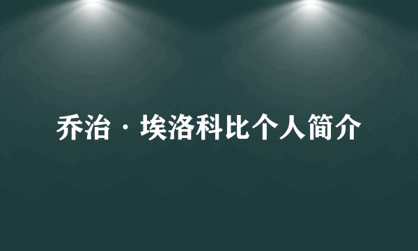 乔治·埃洛科比个人简介
