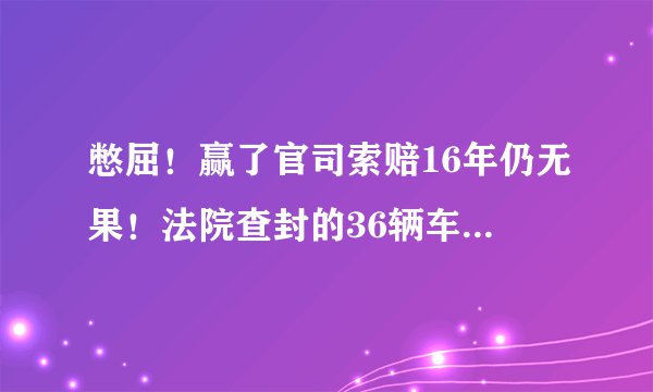 憋屈！赢了官司索赔16年仍无果！法院查封的36辆车居然被海关私放了