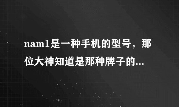 nam1是一种手机的型号，那位大神知道是那种牌子的手机吗？