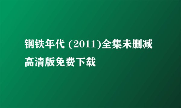 钢铁年代 (2011)全集未删减高清版免费下载