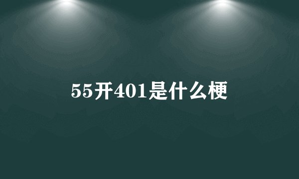 55开401是什么梗