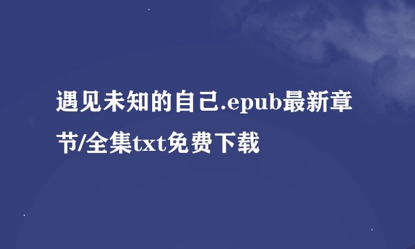 遇见未知的自己.epub最新章节/全集txt免费下载
