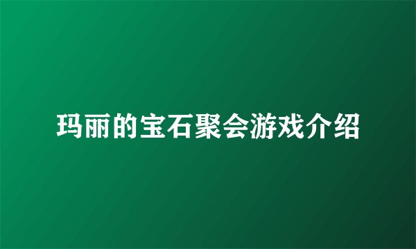 玛丽的宝石聚会游戏介绍