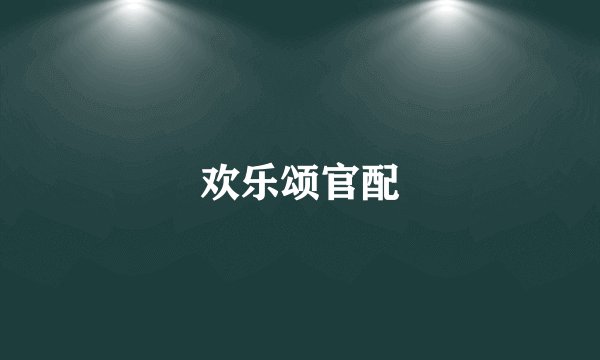 欢乐颂官配