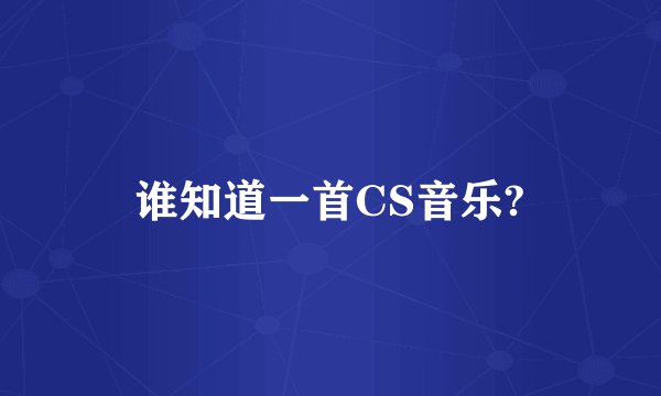 谁知道一首CS音乐?