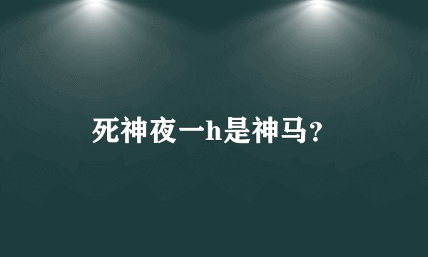 死神夜一h是神马？