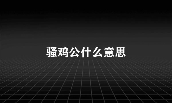 骚鸡公什么意思