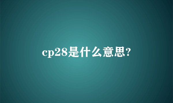 cp28是什么意思?