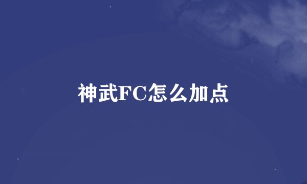 神武FC怎么加点