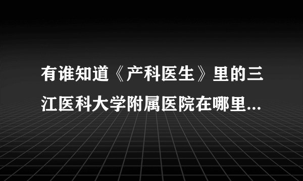 有谁知道《产科医生》里的三江医科大学附属医院在哪里？是什么医院？